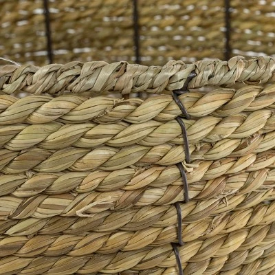 Small Dry Basket Planter Seagrass & Metal - Foreside Home & Garden 4 Small Dry Basket Planter Seagrass & Metal - Foreside Home & Garden - Image 2