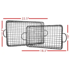 Set Of 2 Rectangle Trays Black Metal - Foreside Home & Garden 11 Set Of 2 Rectangle Trays Black Metal - Foreside Home & Garden -Eco Haven Store GUEST 01f998b9 cae8 4742 a7b7 485d8f53895e