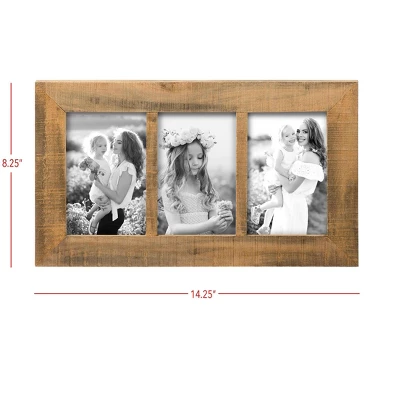 Natural Wood 4 X 6 Inch Decorative Wood Picture Frame - Holds Three 4x6 Photos - Foreside Home & Garden 7 Natural Wood 4 X 6 Inch Decorative Wood Picture Frame - Holds Three 4x6 Photos - Foreside Home & Garden - Image 5
