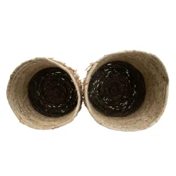 Set Of 2 Natural Woven Natural Corn Husk & Faux Raffia Basket - Foreside Home & Garden 12 Set Of 2 Natural Woven Natural Corn Husk & Faux Raffia Basket - Foreside Home & Garden -Eco Haven Store GUEST 03b3b0af f1e6 4ed2 b5a4 e4ad786cd681