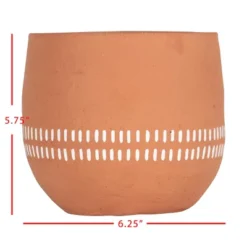 White Ticking Stripe Terracotta Planter - Foreside Home & Garden -Eco Haven Store GUEST 05753ab6 892d 4836 9ff0 825b17ed58e4