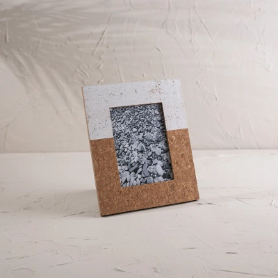 Color Block 5X7 Photo Frame White MDF, Cork & Glass - Foreside Home & Garden 3 Color Block 5X7 Photo Frame White MDF, Cork & Glass - Foreside Home & Garden