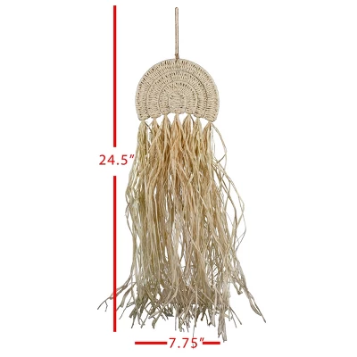Harmony Arch Hanging Accent Seagrass & Raffia - Foreside Home & Garden 6 Harmony Arch Hanging Accent Seagrass & Raffia - Foreside Home & Garden - Image 4