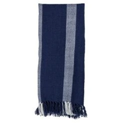 Striped Outdoor Throw Blanket Blue Polyester By Foreside Home & Garden -Eco Haven Store GUEST 0c3cc14f dc6e 4db6 8f52 f55437359f7c