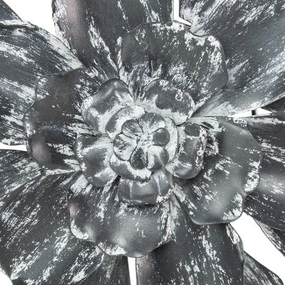 Distressed Flower Wall Art Metal - Foreside Home & Garden 6 Distressed Flower Wall Art Metal - Foreside Home & Garden - Image 4