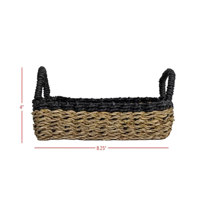 Black Trim Woven Seagrass & Rope Tray By Foreside Home & Garden 8 Black Trim Woven Seagrass & Rope Tray By Foreside Home & Garden - Image 6