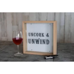"Uncork & Unwind" Wooden Cork Holder Shadow Box - Foreside Home & Garden 13 "Uncork & Unwind" Wooden Cork Holder Shadow Box - Foreside Home & Garden -Eco Haven Store GUEST 0eda6a5c 3ab3 45ee 9f75 cbaaf9b7f20b