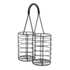 Black Metal Wine Bottle Caddy - Foreside Home & Garden -Eco Haven Store GUEST 10196117 9dbe 44c0 ad66 21fc99408df4