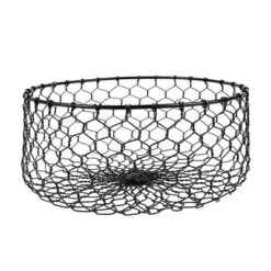 Chicken Wire Basket Black Metal - Foreside Home & Garden -Eco Haven Store GUEST 102b4439 d3bf 4638 a423 0b0da122d31b