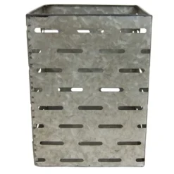 Flower Tin Galvanized Metal Planter - Foreside Home & Garden