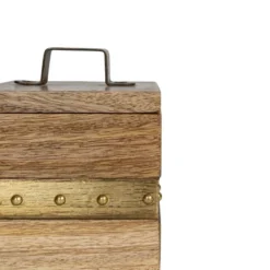 Trinket Box With Lid Wood & Brass Metal Handle By Foreside Home & Garden 10 Trinket Box With Lid Wood & Brass Metal Handle By Foreside Home & Garden -Eco Haven Store GUEST 14e4789d 2260 45d2 8012 21c1b7c07948