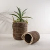 Set Of 2 Wrapped Rim Baskets Banana Leaf, Corn Husk & Metal - Foreside Home & Garden -Eco Haven Store GUEST 15d173e1 55b1 4044 9bfb 718056a3d950