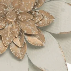 9.5 X 9.5 Inch White Metal Layered Lotus Flower Wall Décor - Foreside Home & Garden -Eco Haven Store GUEST 16e836b3 e78d 418a a66f ff9f8b2b6acc