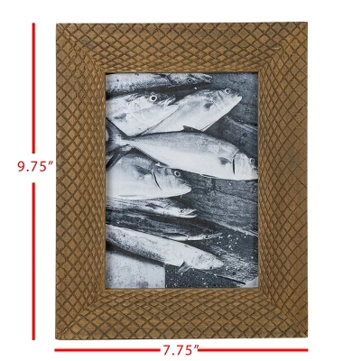 Crocodile Pattern 5X7 Photo Frame Natural Wood, MDF & Glass - Foreside Home & Garden 8 Crocodile Pattern 5X7 Photo Frame Natural Wood, MDF & Glass - Foreside Home & Garden - Image 6