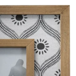 White Floral Pattern Canvas 4x6 Inch Wood Decorative Picture Frame - Foreside Home & Garden -Eco Haven Store GUEST 193b4881 fdfe 4281 9896 5612c098fac3