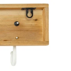 3 Fleur Hook Wall Hanger Cast Iron & Wood - Foreside Home & Garden -Eco Haven Store GUEST 19acc7e7 709a 4c4f 8085 d66cb52fd6be