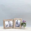 4 X 6 Inch Decorative Distressed Wood Picture Frame With Nail Accents - Foreside Home & Garden