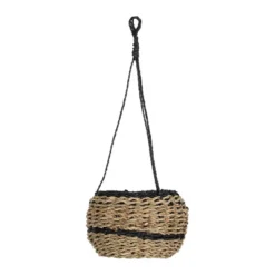 Black Rope & Seagrass Hanging Basket - Foreside Home & Garden -Eco Haven Store GUEST 1b707f2c f106 4c8c a08a 950533343b1e