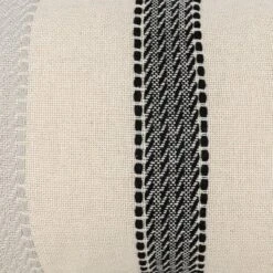 14X22 Inch Hand Woven Stripe Pillow Gray Cotton With Polyester Fill By Foreside Home & Garden 8 14X22 Inch Hand Woven Stripe Pillow Gray Cotton With Polyester Fill By Foreside Home & Garden -Eco Haven Store GUEST 1c29cdbc a9a7 47c4 a646 84c80a753850