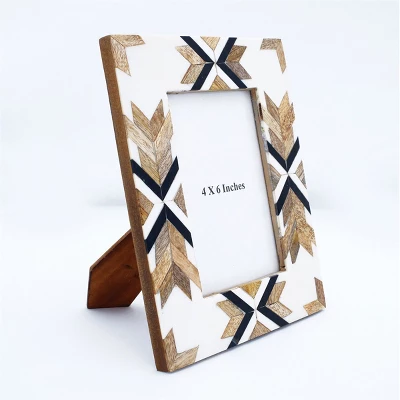 4 X 6 Inch Native Pattern Decorative Wood Picture Frame - Foreside Home & Garden 4 4 X 6 Inch Native Pattern Decorative Wood Picture Frame - Foreside Home & Garden - Image 2