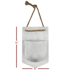 Sandy Pocket Wall Pot White Metal & Rope - Foreside Home & Garden 11 Sandy Pocket Wall Pot White Metal & Rope - Foreside Home & Garden -Eco Haven Store GUEST 22d43306 4f72 42f7 bef4 320c0331fb77