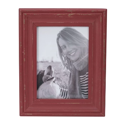 Red Decorative Distressed Wood Picture Frame - Foreside Home & Garden 8 Red Decorative Distressed Wood Picture Frame - Foreside Home & Garden - Image 7