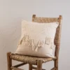Cream Alternating Fringe 18X18 Hand Woven Filled Pillow - Foreside Home & Garden 1 Cream Alternating Fringe 18X18 Hand Woven Filled Pillow - Foreside Home & Garden -Eco Haven Store GUEST 289d4092 2657 40ef b280 1f05ac69859f
