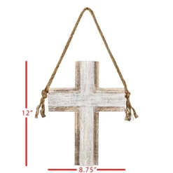 White-washed Cross Hanging Accent Wood & Rope - Foreside Home & Garden 11 White-washed Cross Hanging Accent Wood & Rope - Foreside Home & Garden -Eco Haven Store GUEST 2aa05aae a1e1 4dff aab9 44e76f5dec96