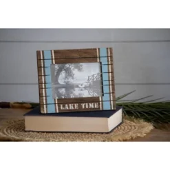 Blue Stripe 4x6 Inch "Lake Time" Wood Decorative Picture Frame - Foreside Home & Garden 12 Blue Stripe 4x6 Inch "Lake Time" Wood Decorative Picture Frame - Foreside Home & Garden -Eco Haven Store GUEST 2b13c4b6 35b0 420b a43d 646ab02c0a76