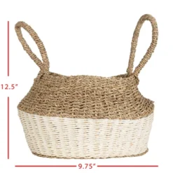 White Rope & Seagrass Belly Basket - Foreside Home & Garden -Eco Haven Store GUEST 2b5c7d5d 9312 43e5 bef3 a5a623f83502