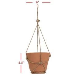 Hanging Terracotta Terracotta & Jute Planter - Foreside Home & Garden -Eco Haven Store GUEST 2d27102e b62a 4192 ab87 e9e4ad111b1d