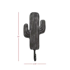 Cactus Wall Hook Black Cast Iron By Foreside Home & Garden 15 Cactus Wall Hook Black Cast Iron By Foreside Home & Garden -Eco Haven Store GUEST 2d41bbd3 4953 4e76 a8b2 5096829cdbb0