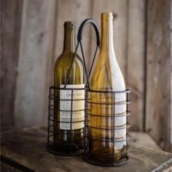 Black Metal Wine Bottle Caddy - Foreside Home & Garden -Eco Haven Store GUEST 2e7ef1a5 a082 4bdf adc3 65ef12ad0ad7