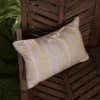 Yellow & Gray 14X22 Hand Woven Filled Outdoor Pillow - Foreside Home & Garden -Eco Haven Store GUEST 2e957ebf ffc5 451b b1de a93b97a6637a