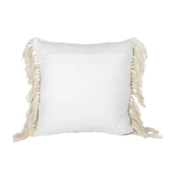 18X18 Inch Hand Woven Color Block Pillow Gray Cotton With Polyester Fill By Foreside Home & Garden 8 18X18 Inch Hand Woven Color Block Pillow Gray Cotton With Polyester Fill By Foreside Home & Garden -Eco Haven Store GUEST 2fd8a94b 55c8 45b6 8928 583d1c69a54b