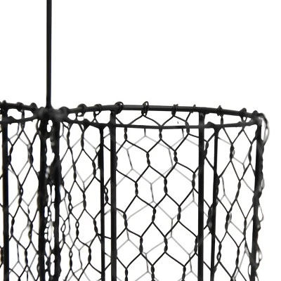 Black Metal & Wood Wine Bottle Caddy - Foreside Home & Garden 5 Black Metal & Wood Wine Bottle Caddy - Foreside Home & Garden - Image 3