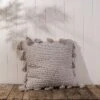 Pulled Knot Gray 24X24 Hand Woven Filled Pillow - Foreside Home & Garden -Eco Haven Store GUEST 31767b4c 5055 4896 a594 7748095c3a14