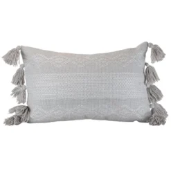Diamond Pattern Hand Woven 14x22" Outdoor Decorative Throw Pillow With Hand Tied Tassels - Foreside Home & Garden 15 Diamond Pattern Hand Woven 14x22" Outdoor Decorative Throw Pillow With Hand Tied Tassels - Foreside Home & Garden -Eco Haven Store GUEST 35cf23b9 5a8c 436d a170 47d10f93dd85