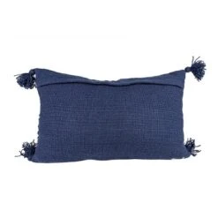 Navy Braided Stripes 14X22 Hand Woven Filled Outdoor Pillow - Foreside Home & Garden -Eco Haven Store GUEST 37fa8672 8016 4ad7 8bec 5f459a435cd0