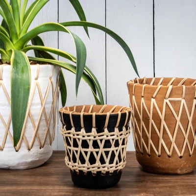 Rattan Woven Planter - Foreside Home And Garden 6 Rattan Woven Planter - Foreside Home And Garden - Image 4