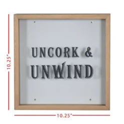 "Uncork & Unwind" Wooden Cork Holder Shadow Box - Foreside Home & Garden 11 "Uncork & Unwind" Wooden Cork Holder Shadow Box - Foreside Home & Garden -Eco Haven Store GUEST 3d38ffff 2d4a 4be0 993b 4aec68ab4ffa