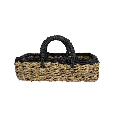 Black Trim Woven Seagrass & Rope Tray By Foreside Home & Garden 7 Black Trim Woven Seagrass & Rope Tray By Foreside Home & Garden - Image 5