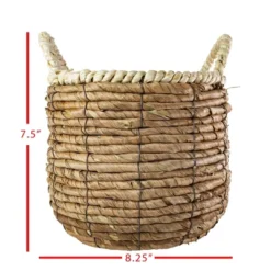 Wrapped Rim Basket Banana Leaf, Corn Husk & Metal - Foreside Home & Garden 11 Wrapped Rim Basket Banana Leaf, Corn Husk & Metal - Foreside Home & Garden -Eco Haven Store GUEST 3d4c27f5 7011 48c8 81b7 cd493cfda4a9