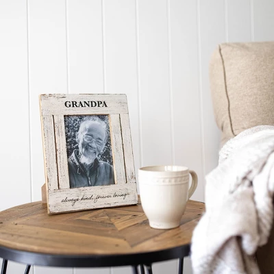 5x7 Inches Grandpa Always White Wood & Glass Photo Frame - Foreside Home & Garden 8 5x7 Inches Grandpa Always White Wood & Glass Photo Frame - Foreside Home & Garden - Image 6