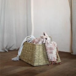 Natural Woven Natural Seagrass & Metal Basket - Foreside Home & Garden -Eco Haven Store GUEST 3e8eca1d 7408 4d0b aa03 69fd12269e21
