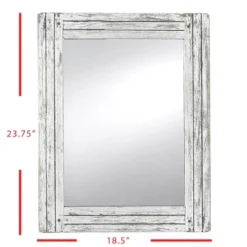 Rectangle Distressed Wood Frame Wall Mirror - Foreside Home & Garden -Eco Haven Store GUEST 3fb5ebab b13b 4742 94f6 2f25bfb6424d