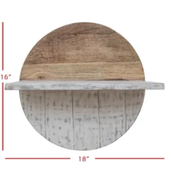 White Wood & Metal Wall Shelf - Foreside Home & Garden -Eco Haven Store GUEST 402ca476 b7a1 4a25 a24a a975a8849807