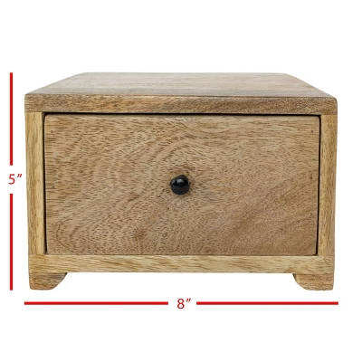 Natural Wood Decorative Drawer - Foreside Home & Garden 7 Natural Wood Decorative Drawer - Foreside Home & Garden - Image 6