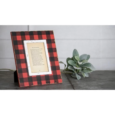 Buffalo Plaid 4x6 Inch Wood Decorative Picture Frame - Foreside Home & Garden 8 Buffalo Plaid 4x6 Inch Wood Decorative Picture Frame - Foreside Home & Garden - Image 6