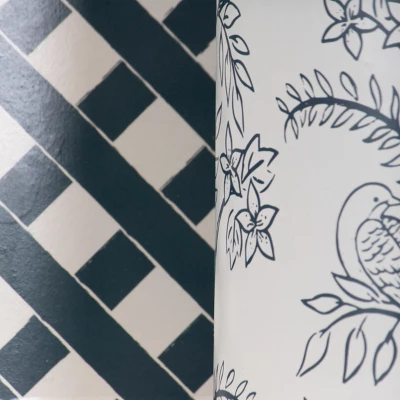 Set Of 2 Multicolored Galvanized Metal Planters With Round Feet - Foreside Home & Garden 3 Set Of 2 Multicolored Galvanized Metal Planters With Round Feet - Foreside Home & Garden